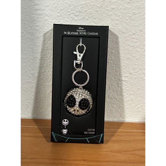 Disney Tim Burton's Nightmare Before Christmas Rhinestone Clip Bag Charm NIB - Picture 1 of 3